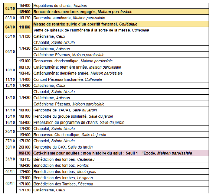 Annonces oct 26